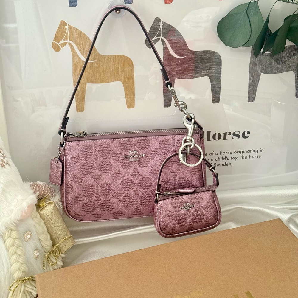 NWT Coach Boxed Nolita 19 And Nolita Bag Charm Set Pink/Rose Holiday Gift - Picture 3 of 10